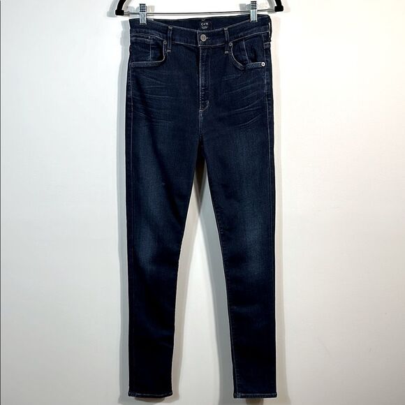 Citizens of Humanity Carlie High Rise Skinny Stretch Dark Blue Jeans Women 30 - Picture 2 of 13
